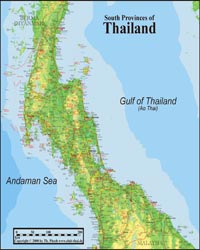 South Thailand Map