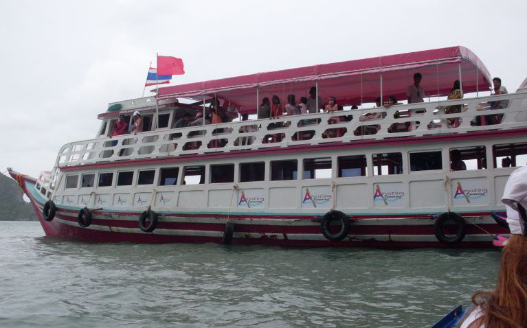 Tour boat on a day tour of Phang Nga Bay