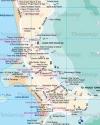 Downloadable Kata Beach and Karon Beach Road Map